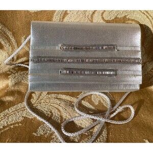 Vintage 70s Purse 1970s Silver Formal Disco Cocktail Shoulder Bag La Regale